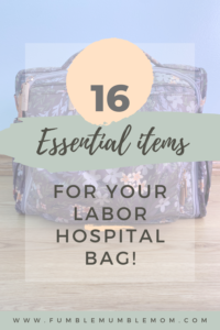 Pregnancy Hospital Labor Bag Checklist