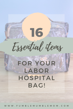 Labor Hospital Bag Checklist