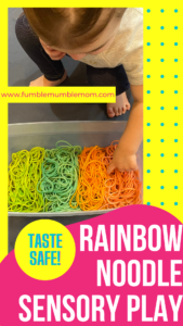Rainbow Pasta Sensory Bin
