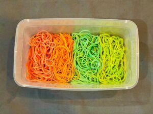 Rainbow Noodles Taste Safe Sensory Bin